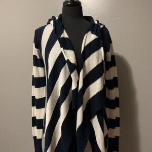 Wet seal Navy and White Striped Women's Sweater